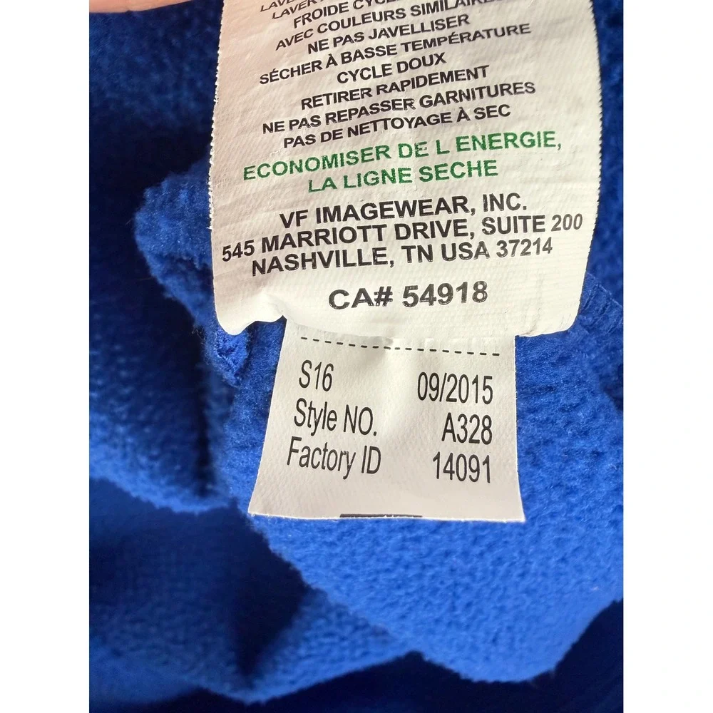 Majestic Hoodie Men Medium Blue Milwaukee Brewers MLB Therma Base Pullover A328